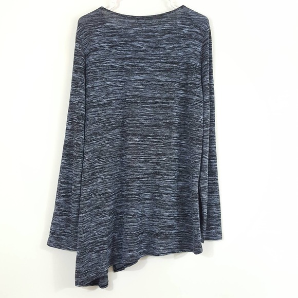 Max Studio NWT Space Dye Tie Hem Sweater Blue XL - Picture 15 of 15